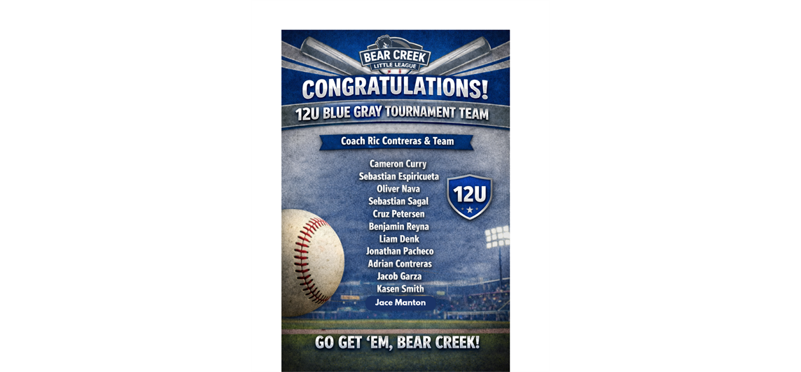 12U - Blue Gray Team