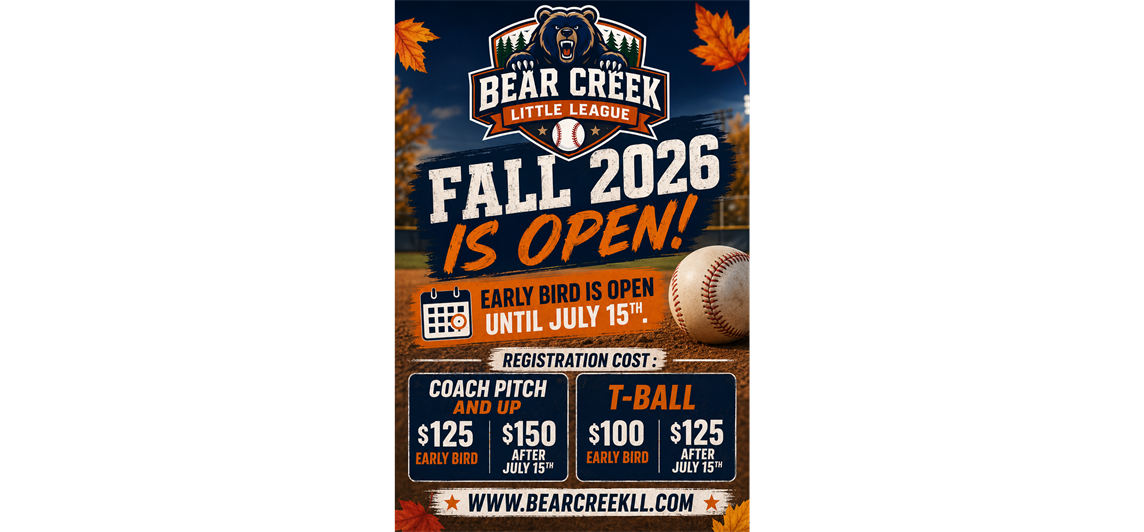 Fall Registration is NOW OPEN!